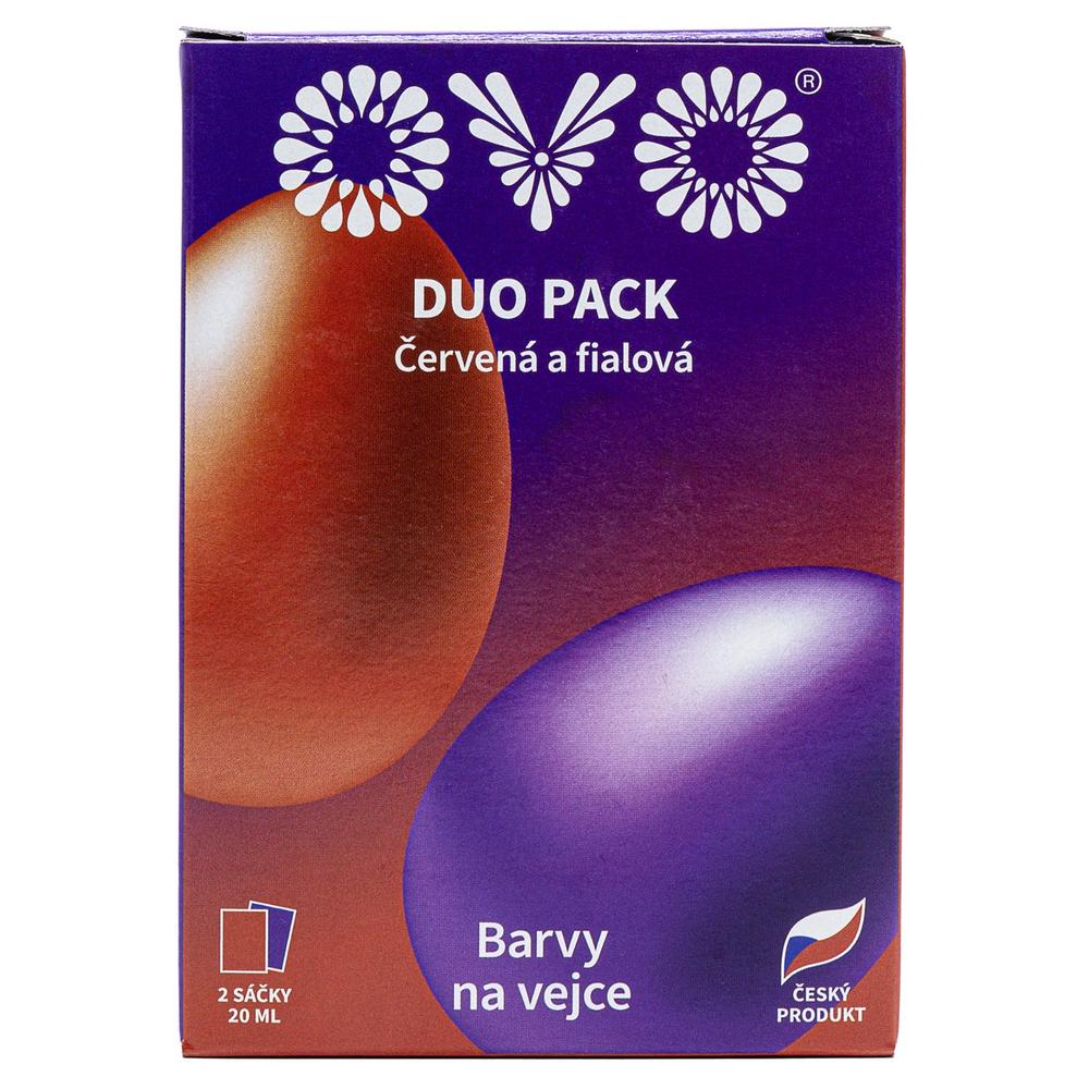 OVO Tekuté barvy DUO červená/fialová