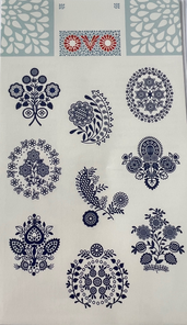  OVO Obtisky modrotisk  1ks