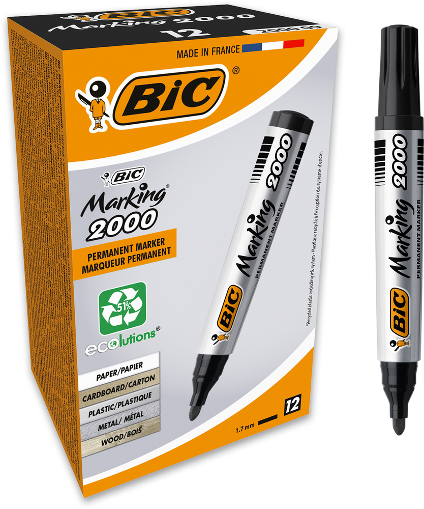 BIC Permanentní popisovač 12ks